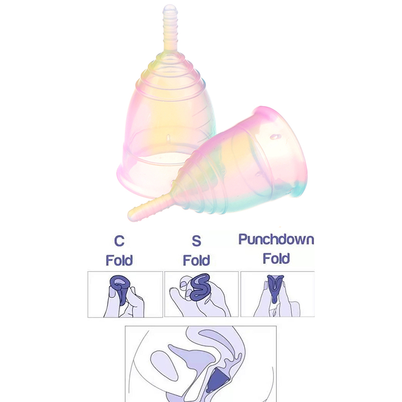 Menstrual Cup Silicone - Colorido Medical Grade Silicone Menstrual Cup