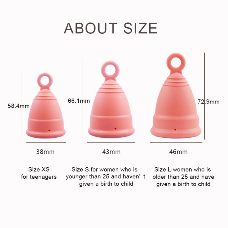 Feminino anel de copo menstrua - Menstrual Cup Silicone avaliação e preço